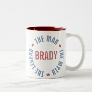 Brady Mann-Mythos-Legende kundengerecht Zweifarbige Tasse