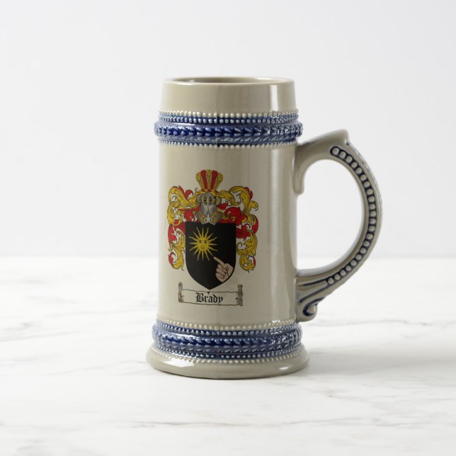 Brady Wappen Stein/Brady Familienwappen Bierglas (Rechts)