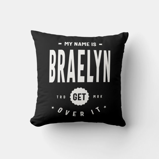 Braelyn Personalisiert Name Birthday Kissen (Vorderseite)