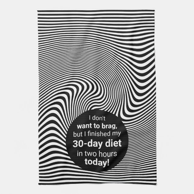 Brag Über Diet Funny Joke Geschirrtuch (Vertikal)