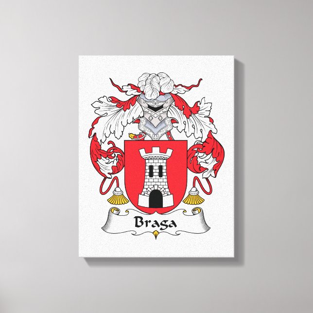 Braga Familienwappen Leinwanddruck (Vorderseite)