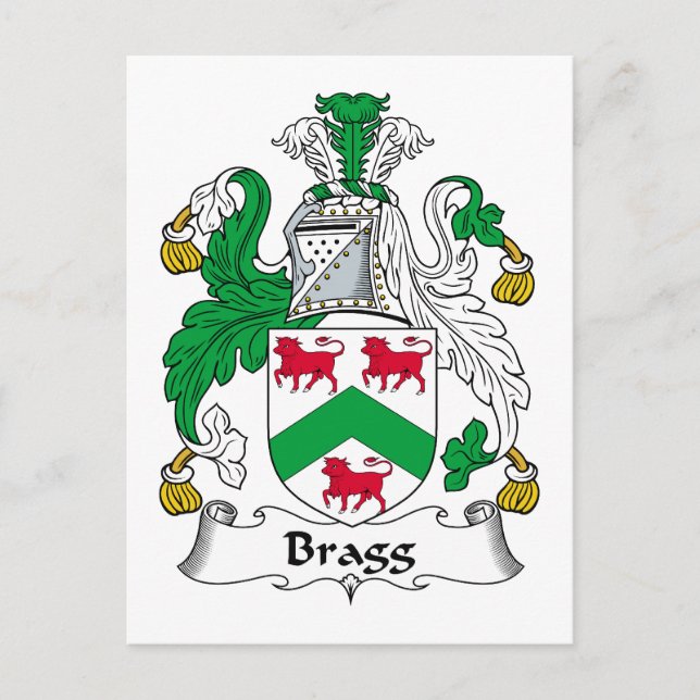Bragg-Familienwappen Postkarte (Vorderseite)