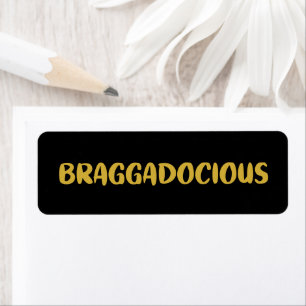 BRAGGADOZÖNLICHES RÜCKKEHR-ADRESSETIKETT