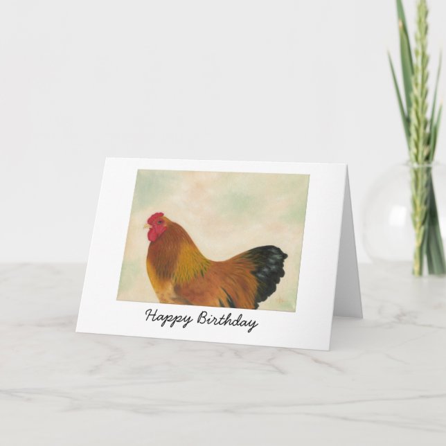 Brahma Chicken Birthday Card Karte (Vorderseite)