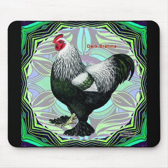 Brahma: Fancy Dark Rooster Mousepad (Vorne)