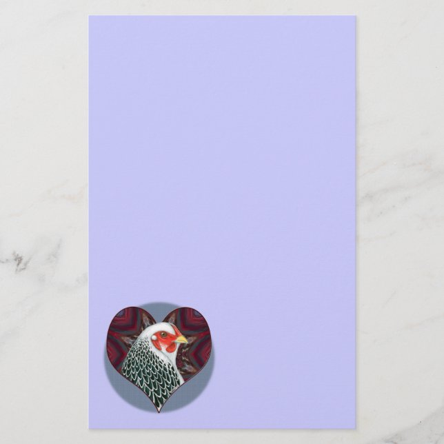 Brahma Hen Heart Briefpapier (Vorderseite)