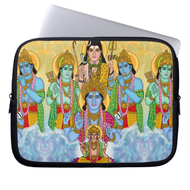 Brahma Vishnu Shiva Ram Krishna Laptop Cover (Vorderseite)