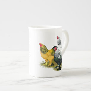 Brahmas Three Roosters Prozellantasse