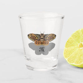 Brahmin Moth Monogram Schnapsglas