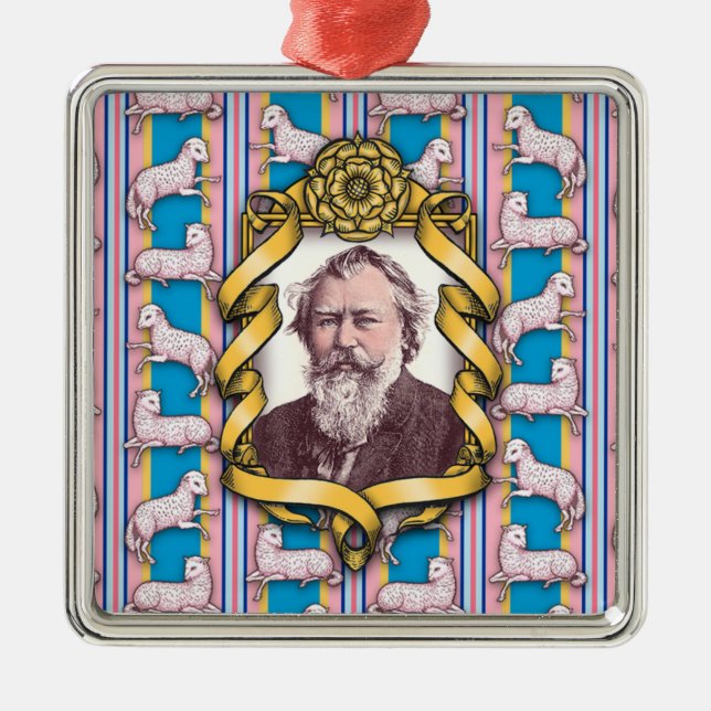 Brahms's Lullaby Silbernes Ornament (Vorne)