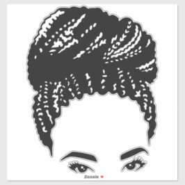 Braided Bun Aufkleber