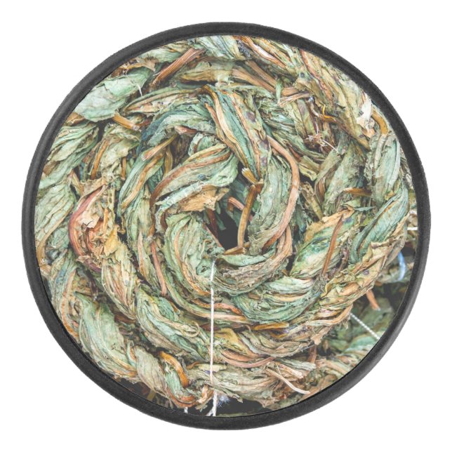  Braided dried sorrel leaves Eishockey Puck (Vorderseite)