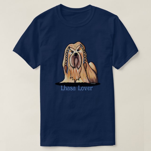 Braided Lhasa Apso T-Shirt (Design vorne)