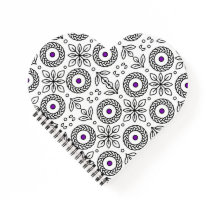 Braided Mandala und Leaf Motif Spiral Notebook