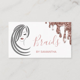 Braids Braided Hair Afro American Woman Visitenkarte