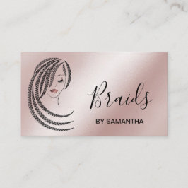 Braids Braided Hair Afro American Women Business C Visitenkarte