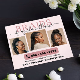 Braids Foto Collage Haarstylist Flyer
