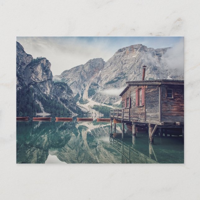 Braies Lake Postkarte (Vorderseite)