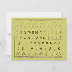 Braille-Alphabet-Postkarte