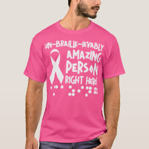 Braille Blind Blindheit Bewusstsein Visuelle Impai T-Shirt
