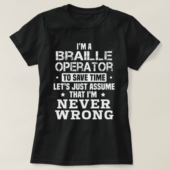 Braille-Operator T-Shirt (Design vorne)
