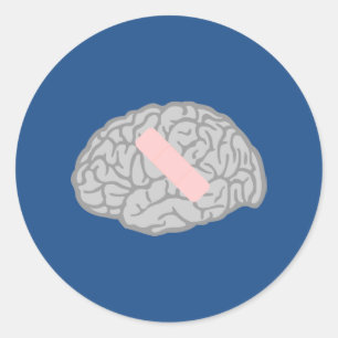 Brain-Ache-Aufkleber Runder Aufkleber