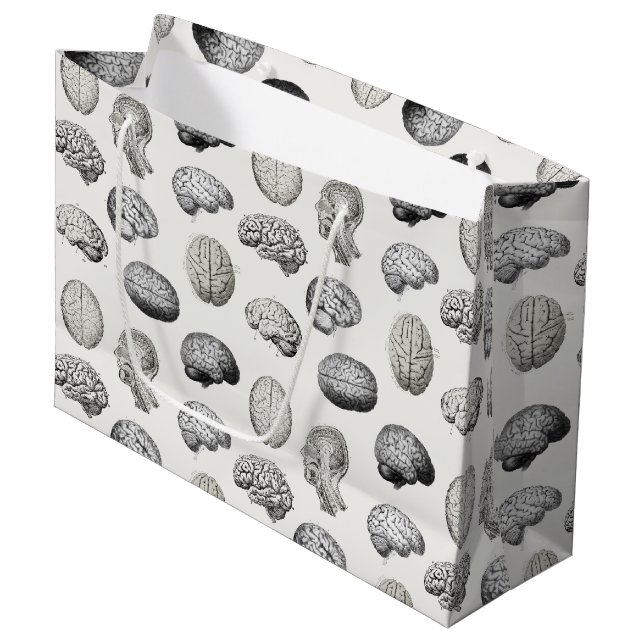 Brain Anatomy Biology Illustrations Große Geschenktüte (Vorderseite Schrägansicht)