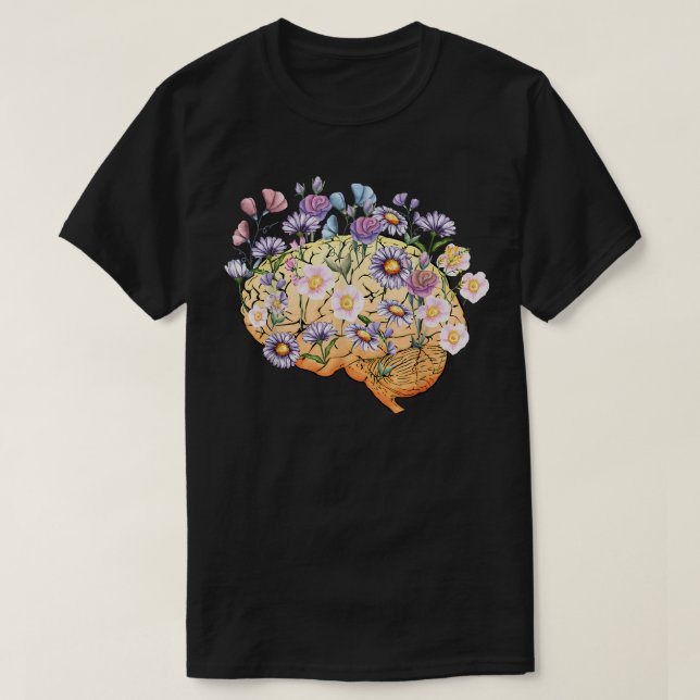Brain Anatomy Nursing Student Anatomical Layout Br T-Shirt (Design vorne)