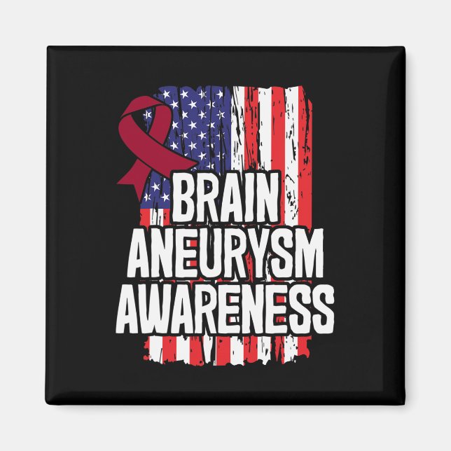 Brain Aneurysm Awareness Ribbon Magnet (Vorne)