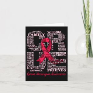 Brain Aneurysm Awareness Ribbon Month Support Grap Karte