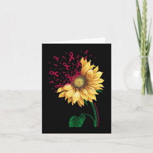 Brain Aneurysm AWARENESS Sonnenblume Burgund Ribbo Karte