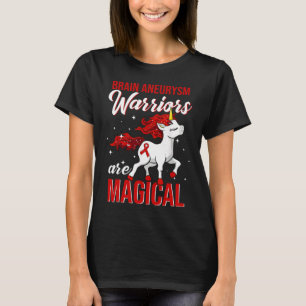 Brain Aneurysm Awareness Warrior Fun Unicorn T-Shirt