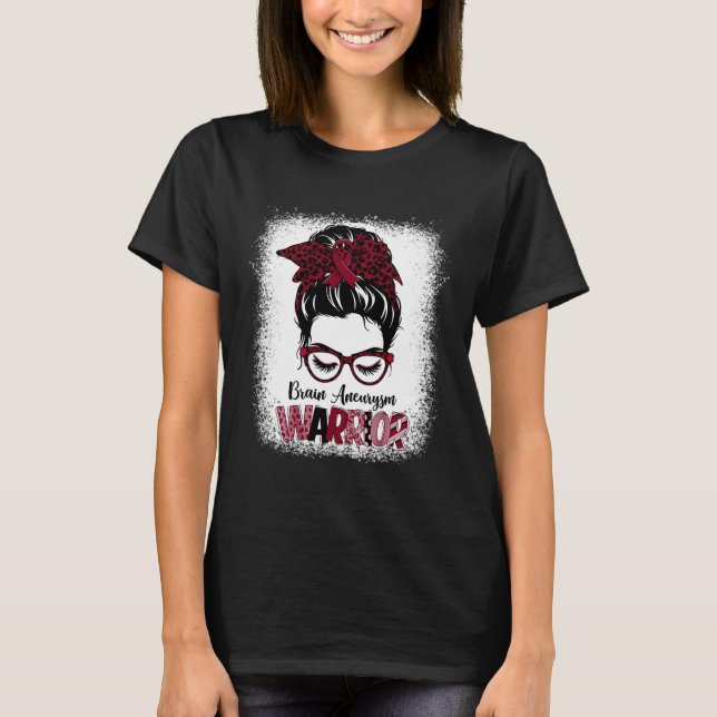 Brain Aneurysm Krieger Month Burgundy Ribbon T-Shirt (Vorderseite)