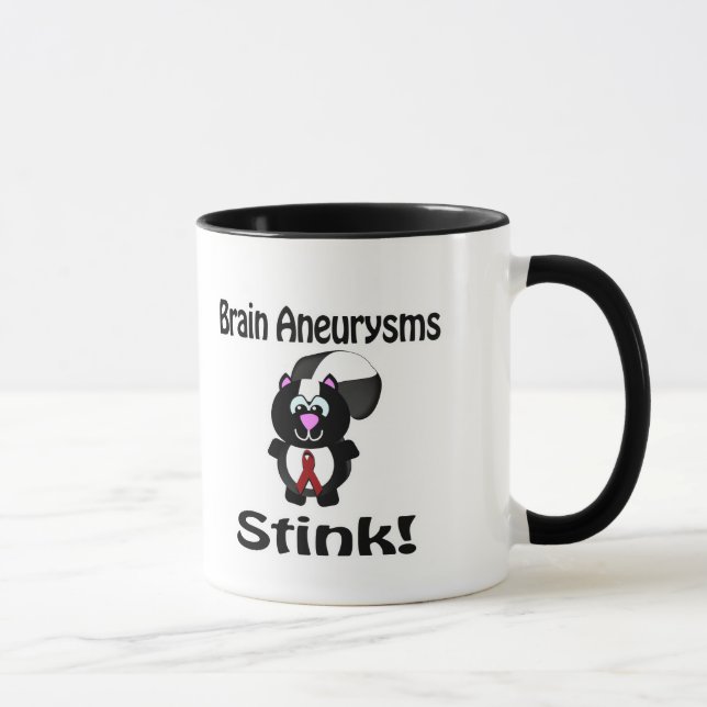 Brain Aneurysms Stink Skunk Bewusstsein Design Tasse (Rechts)
