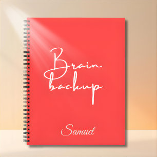 Brain Backup – Persönliche Spiralblock-Zitate Notizbuch