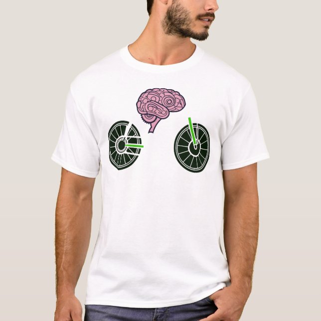 Brain Bicycle Creative Concept T-Shirt (Vorderseite)