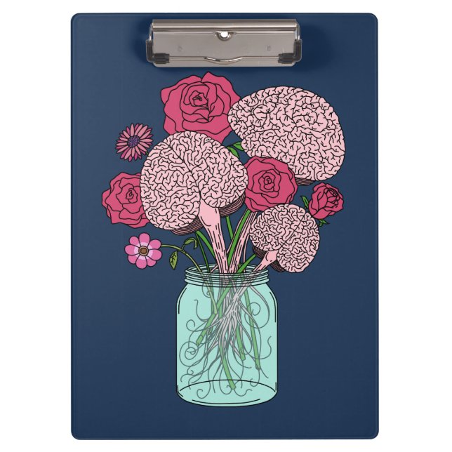 Brain Blume Bouquet Klemmbrett (Vorderseite)
