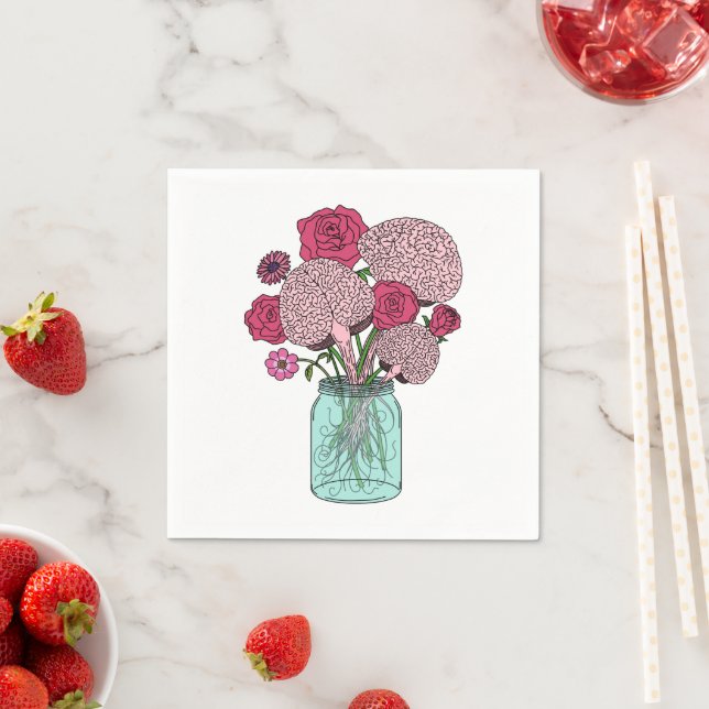 Brain Blume Bouquet Serviette (Beispiel)