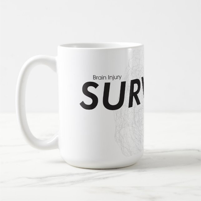 Brain Brain Brain Survivant Mug avec trait de lign (Gauche)