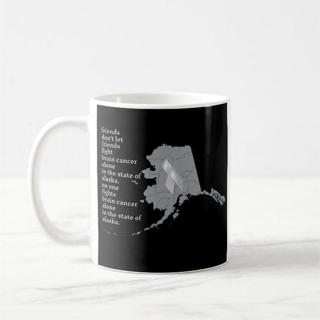 Brain Cancer Awareness in Alaska  Kaffeetasse (Links)
