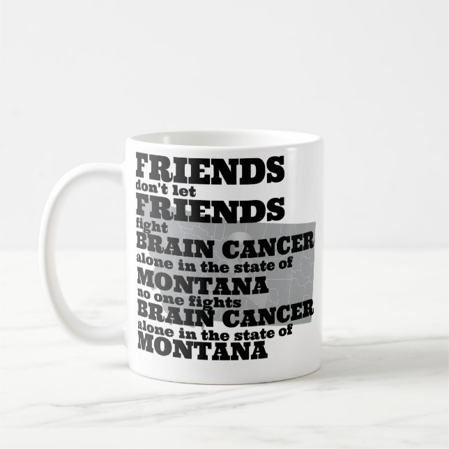 Brain Cancer Awareness in Montana Kaffeetasse (Links)