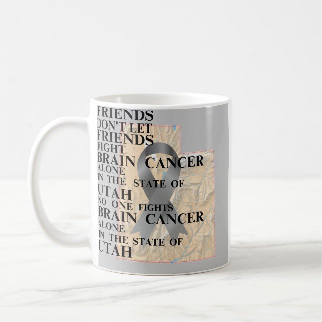 Brain Cancer Awareness in Utah Kaffeetasse (Links)