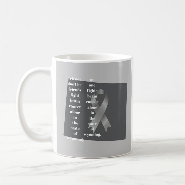 Brain Cancer Awareness in Wyoming Kaffeetasse (Links)