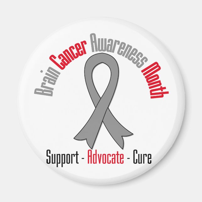 Brain Cancer Awareness Month Ribbon Magnet (Vorne)