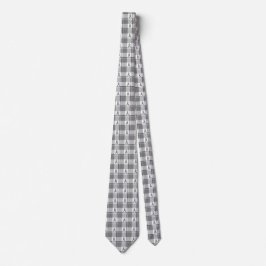 Brain Cancer Awareness Plaid Gray Ribbon Krawatte