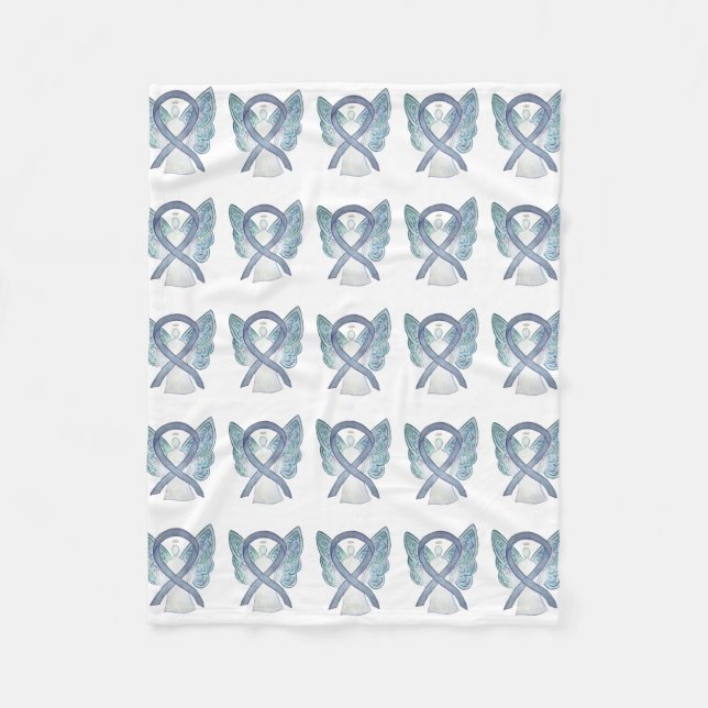 Brain Cancer Awareness Ribbon Fleece Chemo Blanket (Vorderseite)