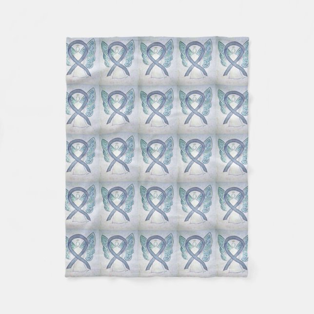 Brain Cancer Awareness Ribbon Fleece Chemo Blanket (Vorderseite)