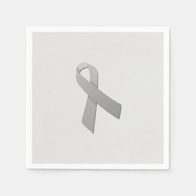 Brain Cancer Ribbon Napkins Serviette (Vorderseite)