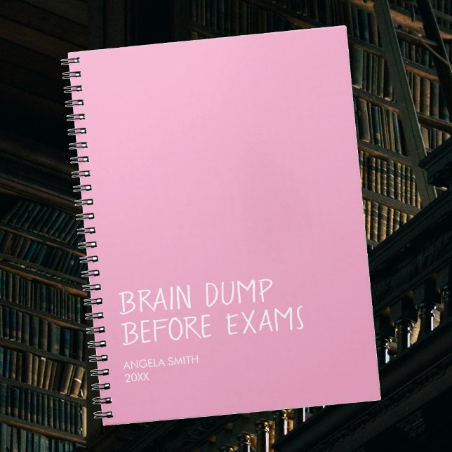 Brain Dump Before Exams – Funny Student Notebook,  Notizblock (Von Creator hochgeladen)