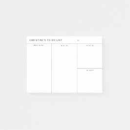 Brain Dump, um Post-It-List zu erstellen Post-it Klebezettel